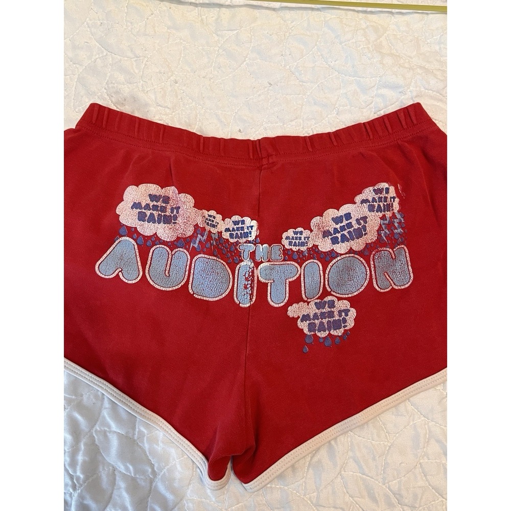 The Audition Band Booty Shorts American Apparel Womens M Red 00s Y2K Emo